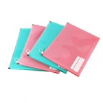 A3 A4 Office Stationery PP Zipper Document Bag Plastic File Folder With Zipper