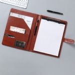 Custom Office Supplies Ring Binder File Genuine Organizer Leather Large Portfolio Bag Business Notepad
