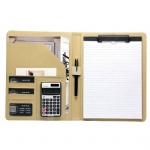 Document organizer ladies leather portfolio bags business portfolio with pen holder