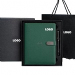 Custom Diary Planner Power Bank A 5 Notebook Set Loose-Leaf Binder Spiral Leather PU Smart Notebook