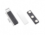 Name badge magnets with 3 magnets black color
