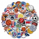 self created ball sports stickers Rugby volleyball softball football NBA basketball sports collection stickers