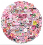 150 girl cartoon personalized ins luggage box sticker computer guitar vsco pink small fresh sticker