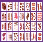 30 Halloween scar tattoo stickers new funny horror bloody scar stickers waterproof tattoo stickers