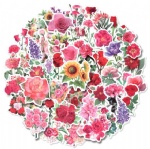 51 cross border new rose, sunflower, flower and plant elements waterproof self-adhesive flower stickers