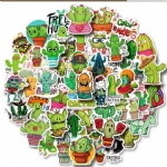Original small fresh cactus sticker ins wind plant notebook scooter water cup sticker hand account sticker