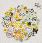 Little Daisy sunflower my sunshine graffiti Sticker Removable inspirational text sticker in stock