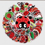 Cute Seven Star Ladybug cartoon ins wind graffiti sticker luggage compartment scooter stationery box creative sticker