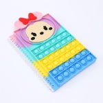note book figet sensory a4 a5 tie dye silicone up anti stress cover popper push bubble popit fidget toy pop notebook