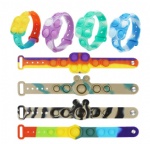 Push Bubble Wristband Toy Kids Christmas Gift Squeeze Reliver Stress Sensory Popper Fidget Bracelets