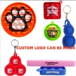 Push Pop Bubble keychain custom logo can be printed