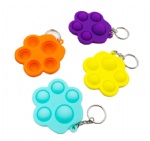 RisingMoon Customized Food Grade Silicone Bubble Pop Fidget Toy Keychain