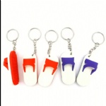 Promotional Gifts Souvenir Fishing Swimming Safety Slippers Shape Boat Float Keychain
