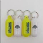 Cylindrical Pills Gift Promotional Pool Waterproof Blank Float Keychains with Metal Keyring