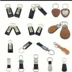 Custom Logo Key Chain Keyring Sublimation Metal Genuine Car Pu Leather Clip Keychains