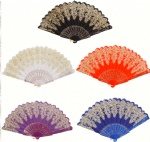 Spanish Folding Hand Fan Plastic Lace Floral Foldable Hand Fan
