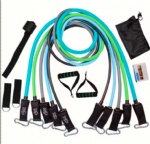 Adjustable Durable Body Home Gym Fitness Kits High Quality Training TPE 11 pcs Tube Resistance Bands Set