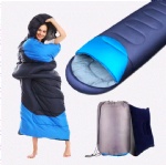 Custom Logo Waterproof Liner Cotton Skin Friendly Backpacking Ultralight Black Winter Sleep Bag For Adults