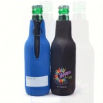 Beer Bottle Cooler Sleeve Neoprene Insulated Beer Bottle Sleeve With Zipper Custom Logo