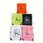 Custom Logo Printed Dust Gym Sack Drawstring Bag Professional Cheap Polyester Drawstring Bag Promotional