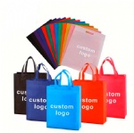 Custom Printed Eco Friendly Reusable Waterproof Die Cut PP Laminated Non Woven Tote Shopping Bags