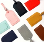 Corporate Business Gift Custom Wholesale Favors Travel Placecard Flip Flop Cheap Faux Leather Airline Luggage Tag