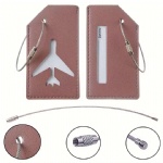 Custom Logo And Picture Leather Airplane Suitcase Luggage Tags