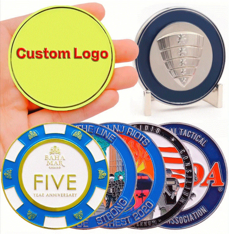 Custom Commemorative Coin Blank Souvenir Brass Gold Silver Logo 3D Metal Challenge Coin For Laser Engraving Custom Commemorative Coin Blank Souvenir Brass Gold Silver Logo 3D Metal Challenge Coin For Laser Engraving