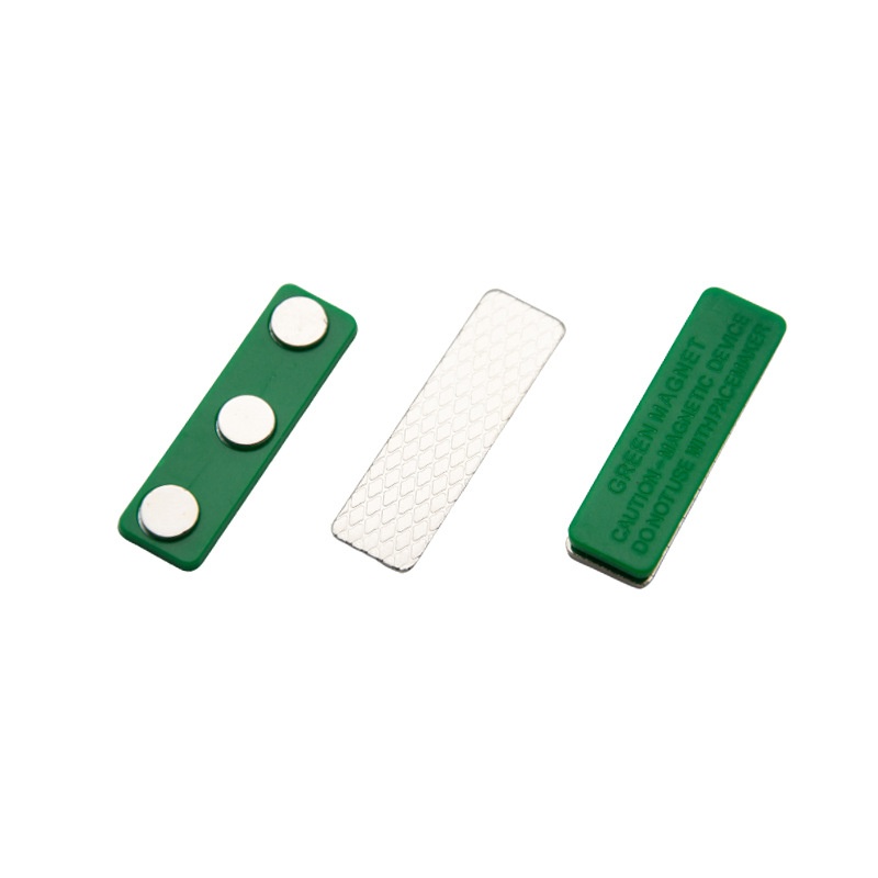 Name badge magnets with 3 magnets green color Name badge magnets with 3 magnets green color