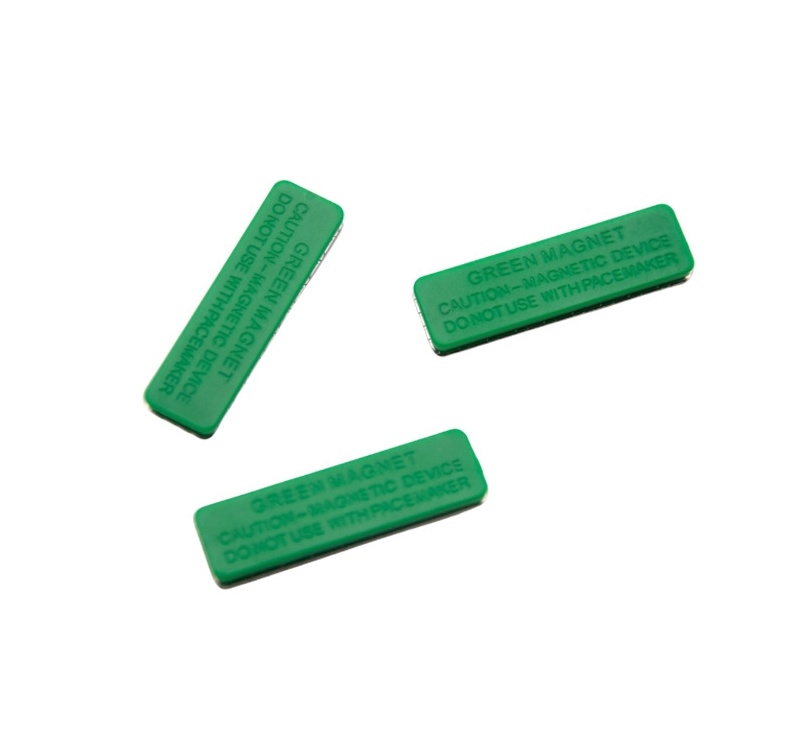 Name badge magnets with 3 magnets green color Name badge magnets with 3 magnets green color