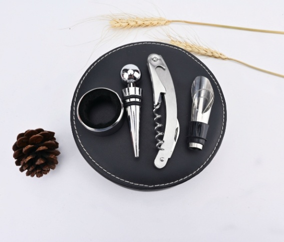 High-Grade Wine Accessories Gift Set Stainless Steel Wine Opener Set with Wine Stopper Drip Ring High-Grade Wine Accessories Gift Set Stainless Steel Wine Opener Set with Wine Stopper Drip Ring